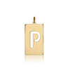 ITI NYC Uppercase Block Cut Out in Sterling Silver (28mm) (100% Polished with Bail)