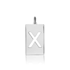 ITI NYC Uppercase Block Cut Out in Sterling Silver (28mm) (100% Polished with Bail)