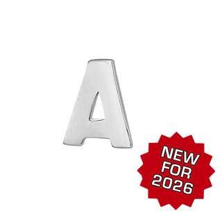 Block Initials in Sterling Silver (12.00 mm)