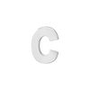 Block Initials in Sterling Silver (12.00 mm)