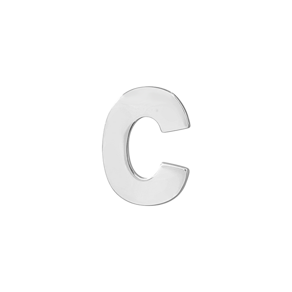 Block Initials in Sterling Silver (12.00 mm)