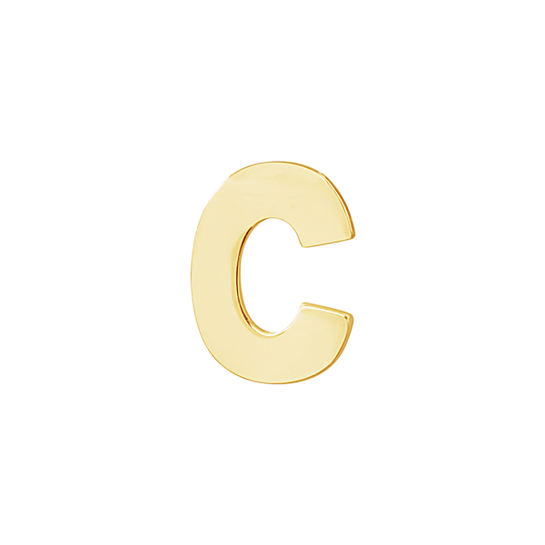 Block Initials in 14K Gold (12.00 mm)