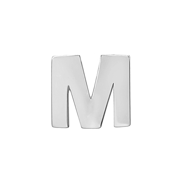 Block Initials in Sterling Silver (12.00 mm)