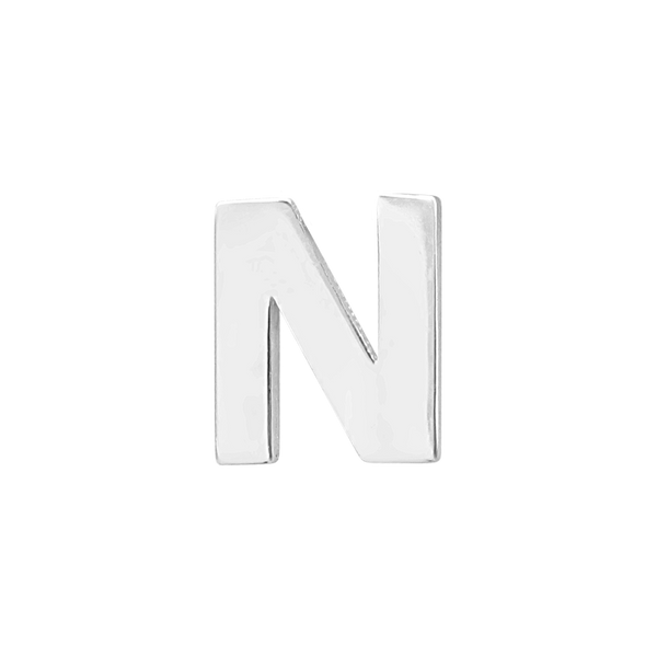 Block Initials in Sterling Silver (12.00 mm)