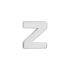 Block Initials in Sterling Silver (12.00 mm)