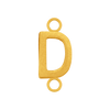 Highway Gothic Initials with 2 Jump Rings in 14K Gold (6 mm)
