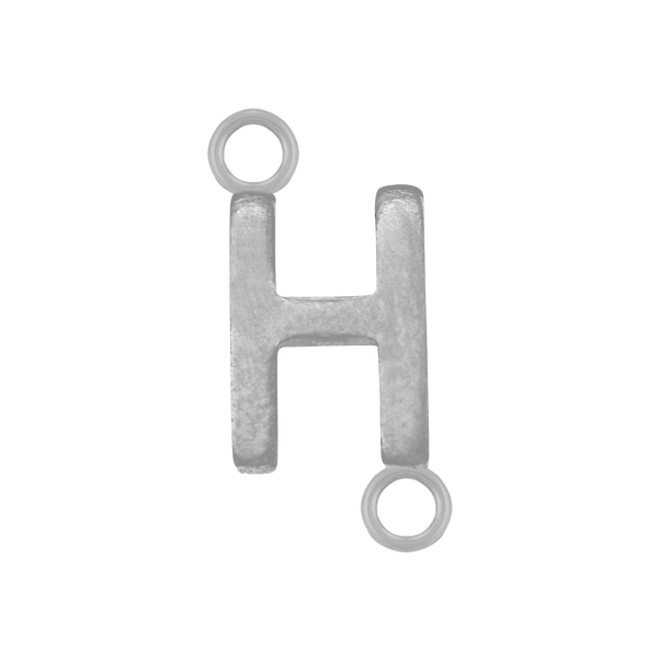 Highway Gothic Initials with 2 Jump Rings in 14K Gold (6 mm)