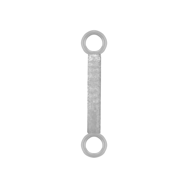Highway Gothic Initials with 2 Jump Rings in 14K Gold (6 mm)