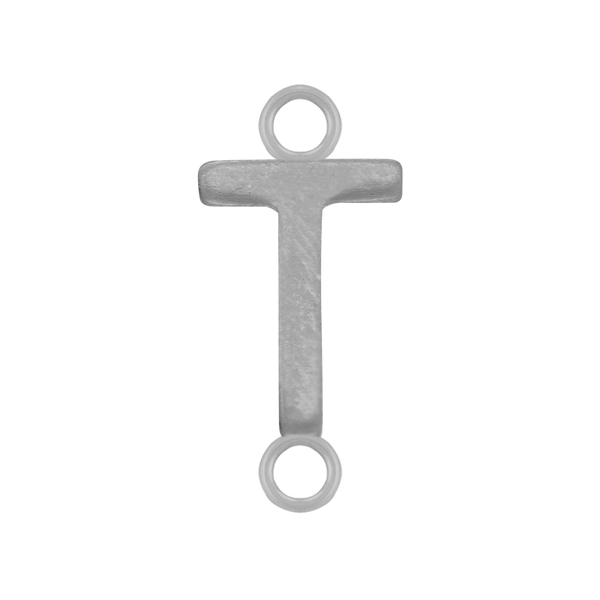 Highway Gothic Initials with 2 Jump Rings in 14K Gold (6 mm)