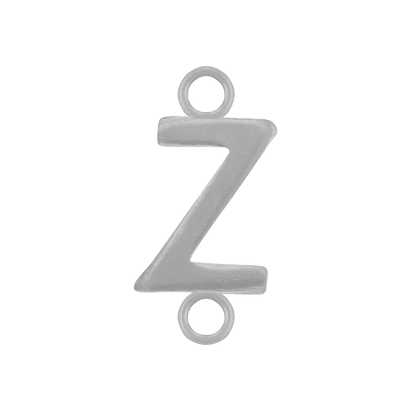 Highway Gothic Initials with 2 Jump Rings in 14K Gold (6 mm)