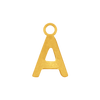 Highway Gothic Initials with 1 Jump Ring in 14K Gold (6 mm)