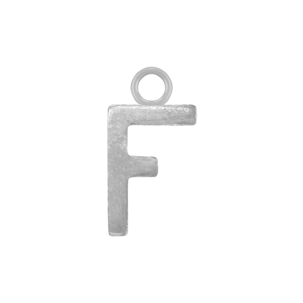 Highway Gothic Initials with 1 Jump Ring in 14K Gold (6 mm)