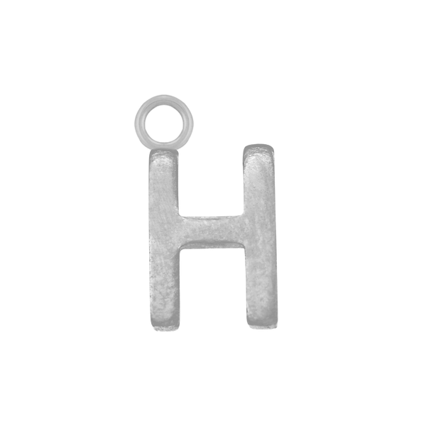 Highway Gothic Initials with 1 Jump Ring in 14K Gold (6 mm)