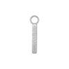 Highway Gothic Initials with 1 Jump Ring in 14K Gold (6 mm)
