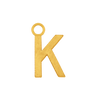 Highway Gothic Initials with 1 Jump Ring in 14K Gold (6 mm)