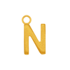 Highway Gothic Initials with 1 Jump Ring in 14K Gold (6 mm)