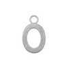 Highway Gothic Initials with 1 Jump Ring in 14K Gold (6 mm)