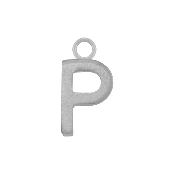 Highway Gothic Initials with 1 Jump Ring in 14K Gold (6 mm)