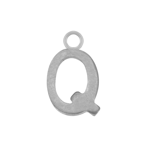 Highway Gothic Initials with 1 Jump Ring in 14K Gold (6 mm)