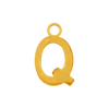 Highway Gothic Initials with 1 Jump Ring in 14K Gold (6 mm)