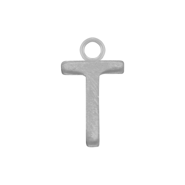 Highway Gothic Initials with 1 Jump Ring in 14K Gold (6 mm)