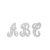 ITI NYC Block Script in Sterling Silver (10mm) (Semi-Polished)