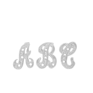 ITI NYC Block Script in Sterling Silver (10mm) (Semi-Polished)
