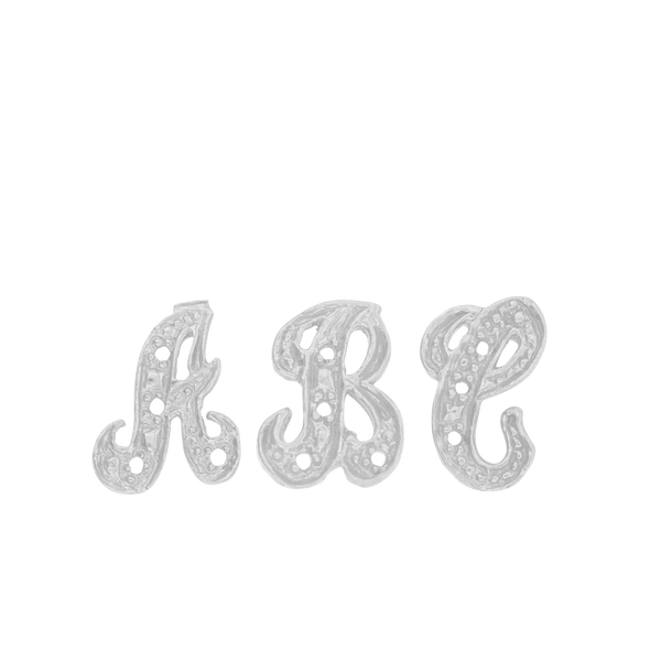 ITI NYC Block Script in Sterling Silver (10mm) (Semi-Polished)
