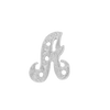 ITI NYC Block Script in Sterling Silver (10mm) (Semi-Polished)