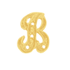 ITI NYC Block Script in 14K Gold (10mm) (Semi-Polished)