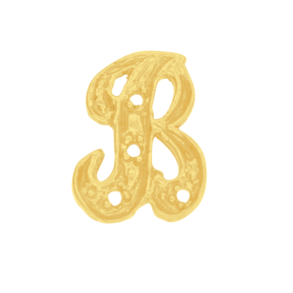 ITI NYC Block Script in 14K Gold (10mm) (Semi-Polished)