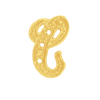 ITI NYC Block Script in 14K Gold (10mm) (Semi-Polished)