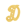 ITI NYC Block Script in 14K Gold (10mm) (Semi-Polished)