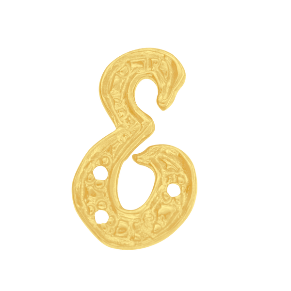 ITI NYC Block Script in 14K Gold (10mm) (Semi-Polished)