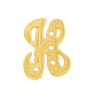 ITI NYC Block Script in 14K Gold (10mm) (Semi-Polished)