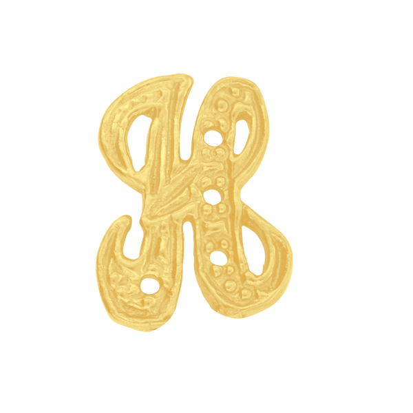 ITI NYC Block Script in 14K Gold (10mm) (Semi-Polished)