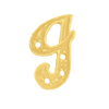 ITI NYC Block Script in 14K Gold (10mm) (Semi-Polished)