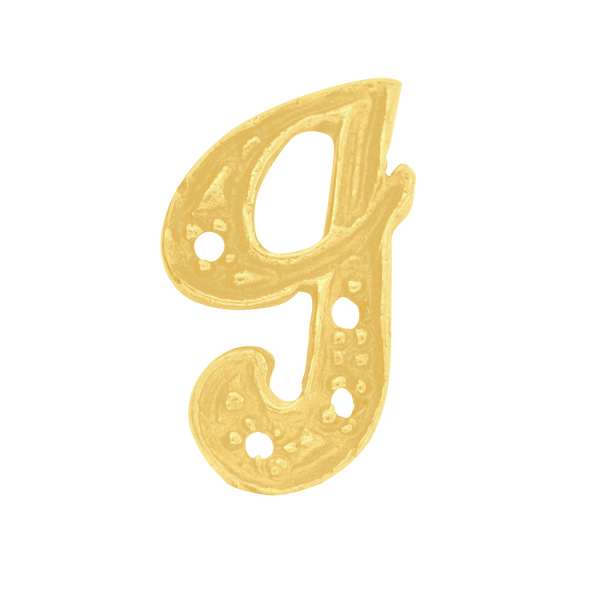 ITI NYC Block Script in 14K Gold (10mm) (Semi-Polished)