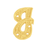 ITI NYC Block Script in 14K Gold (10mm) (Semi-Polished)