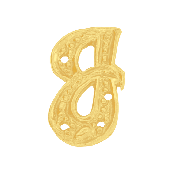 ITI NYC Block Script in 14K Gold (10mm) (Semi-Polished)