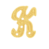 ITI NYC Block Script in 14K Gold (10mm) (Semi-Polished)