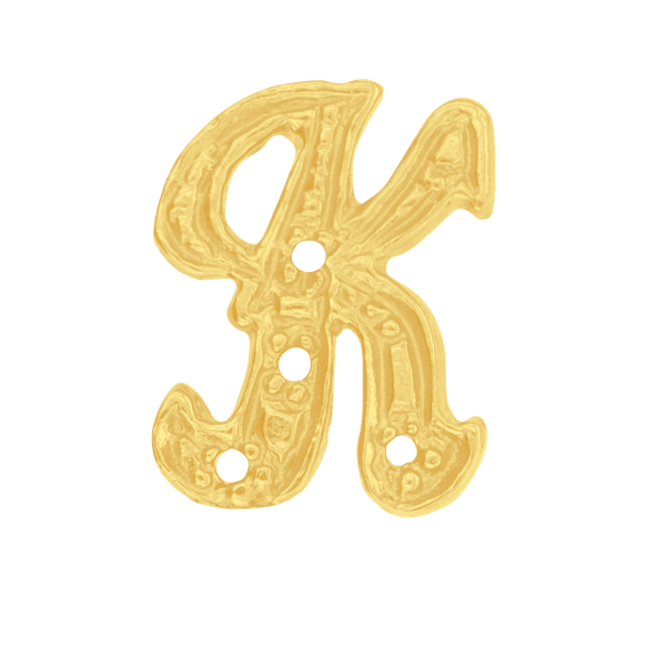 ITI NYC Block Script in 14K Gold (10mm) (Semi-Polished)
