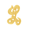 ITI NYC Block Script in 14K Gold (10mm) (Semi-Polished)