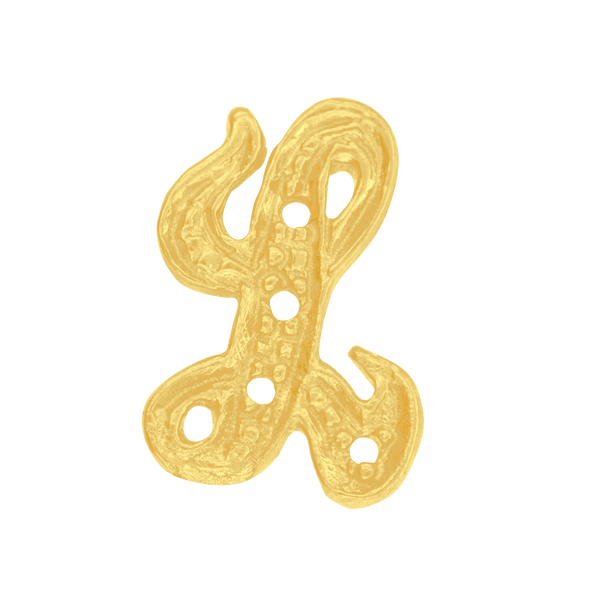 ITI NYC Block Script in 14K Gold (10mm) (Semi-Polished)