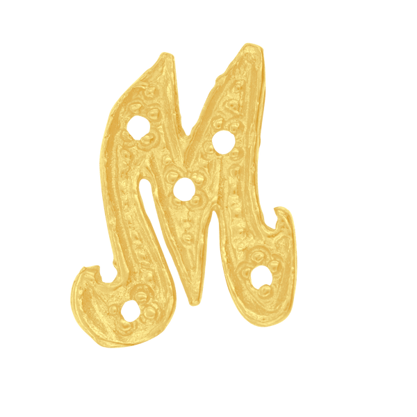 ITI NYC Block Script in 14K Gold (10mm) (Semi-Polished)
