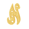 ITI NYC Block Script in 14K Gold (10mm) (Semi-Polished)