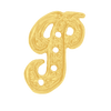 ITI NYC Block Script in 14K Gold (10mm) (Semi-Polished)