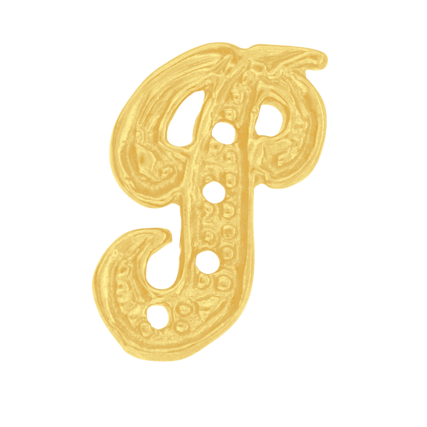 ITI NYC Block Script in 14K Gold (10mm) (Semi-Polished)