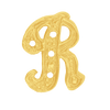 ITI NYC Block Script in 14K Gold (10mm) (Semi-Polished)