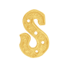 ITI NYC Block Script in 14K Gold (10mm) (Semi-Polished)